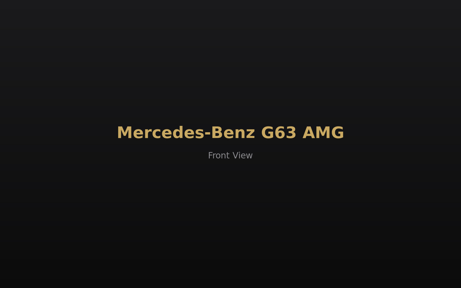 Mercedes-Benz G63 AMG — front view